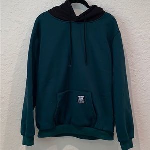 Dark green and black hoodie
